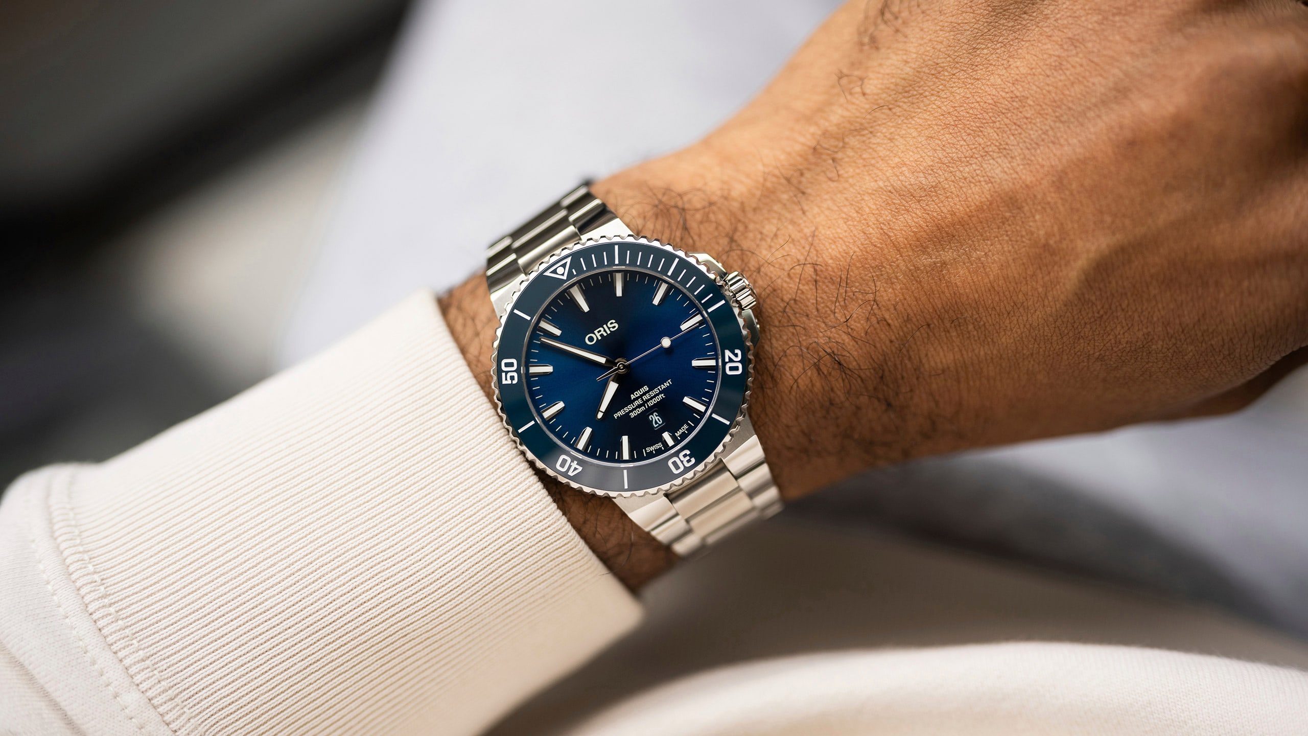 Oris Aquis 01 733 7789用シルバーベルト 23mm Oris Aquis 01 733 7789用シルバーベルト 23mm